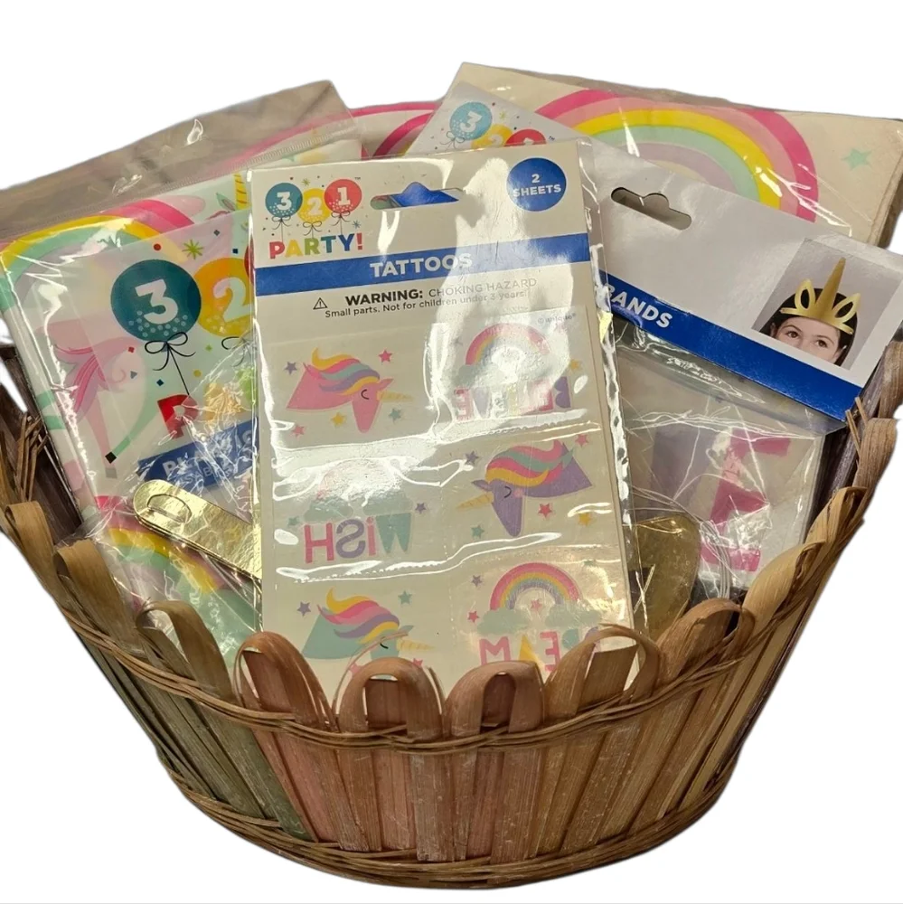 Pastel Unicorn Rainbow Party Supplies Set Birthday Party! 